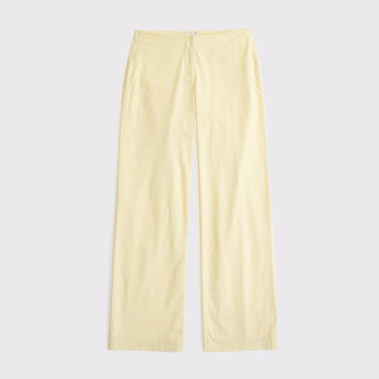 Abercrombie Clean Waist Low Rise Poplin Wide Leg Pant