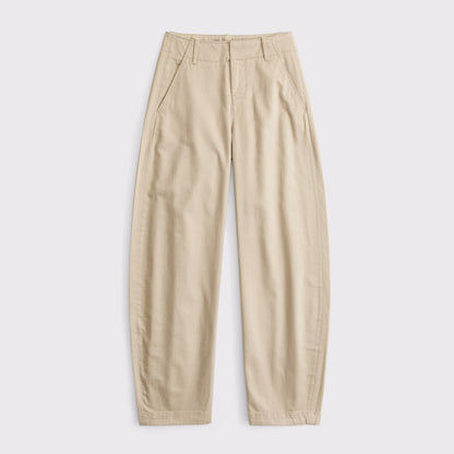 Abercrombie 100% Cotton High Rise Chino Barrel Pant