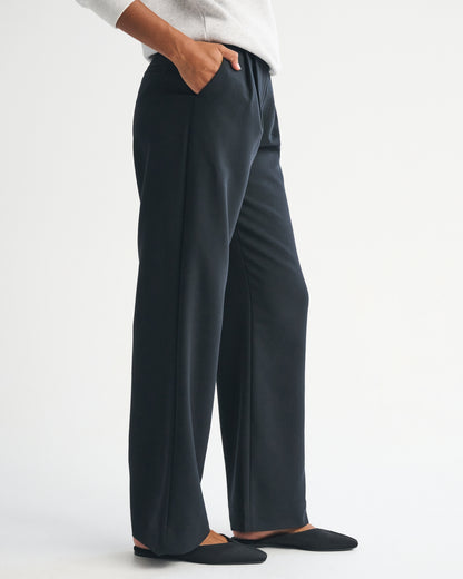 Abercrombie Curve Love A&F Sloane Tailored Hardware Wide Leg Pant