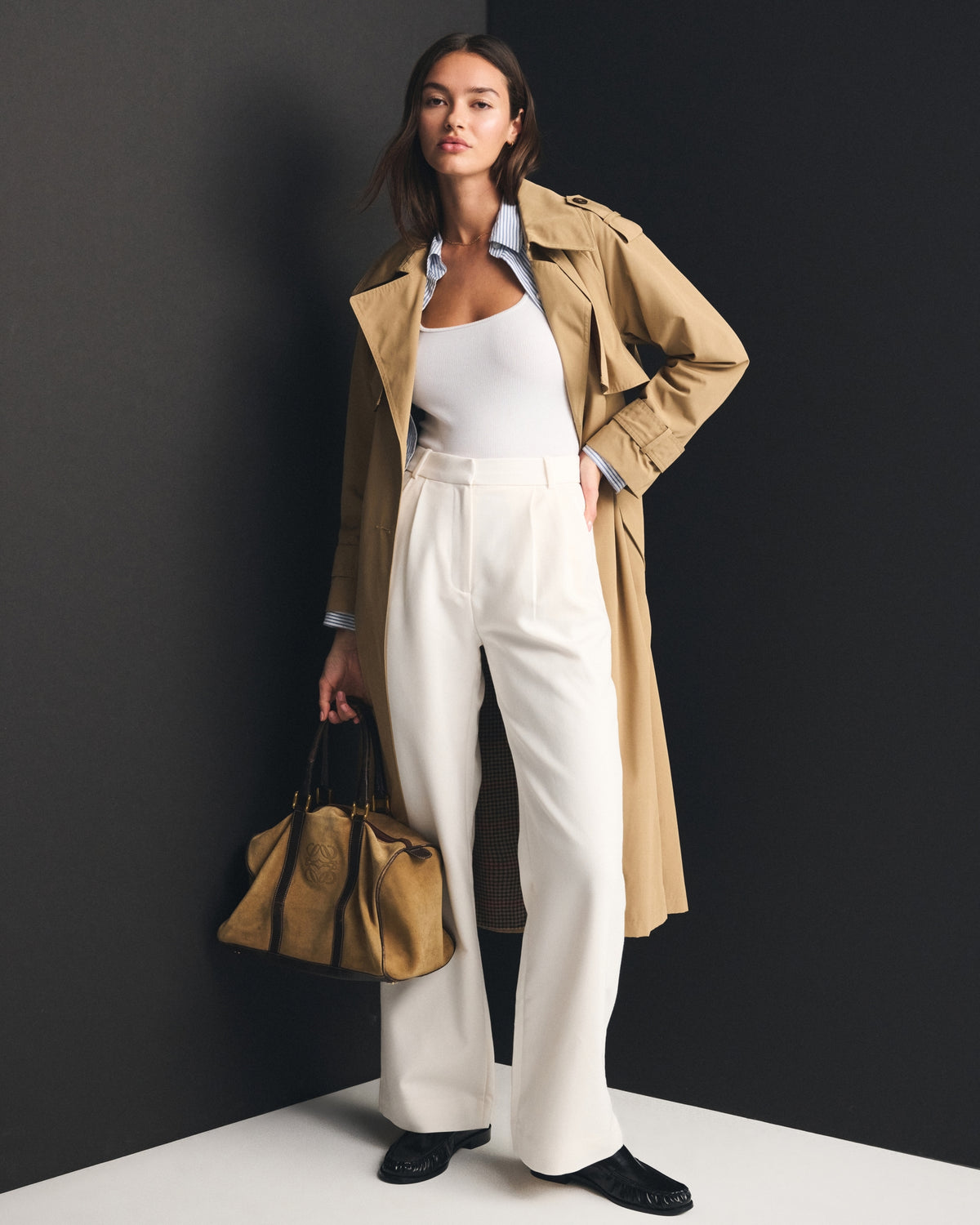 Abercrombie A&F Sloane Tailored Wide Leg Pant