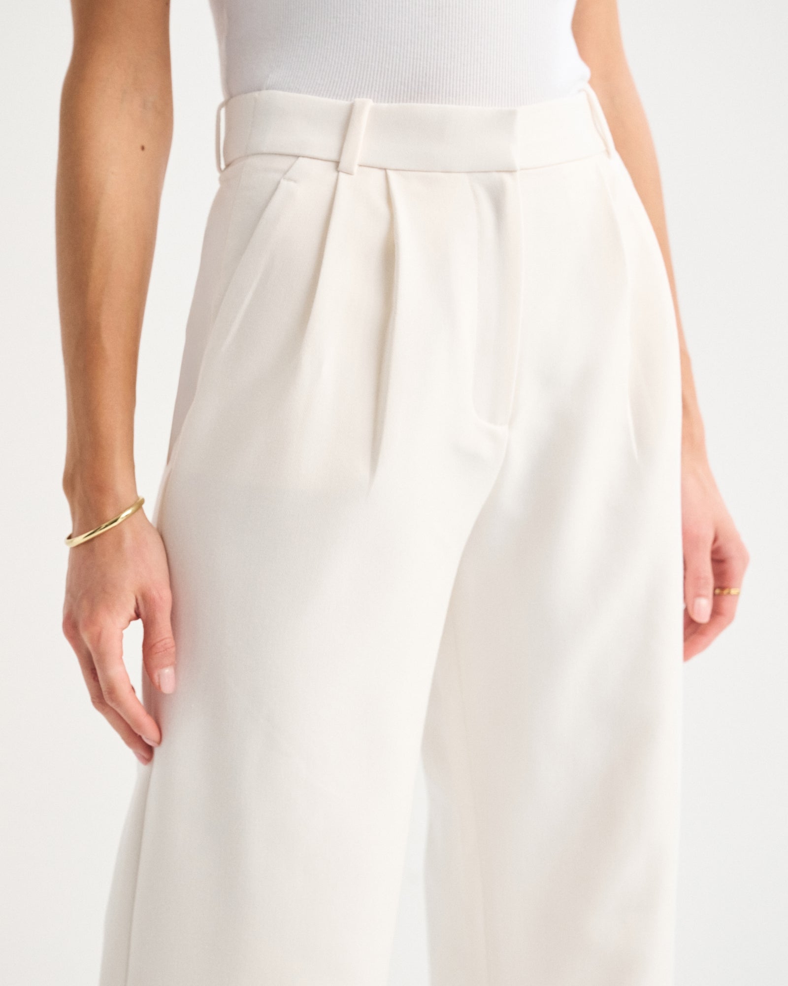Abercrombie A&F Sloane Tailored Wide Leg Pant