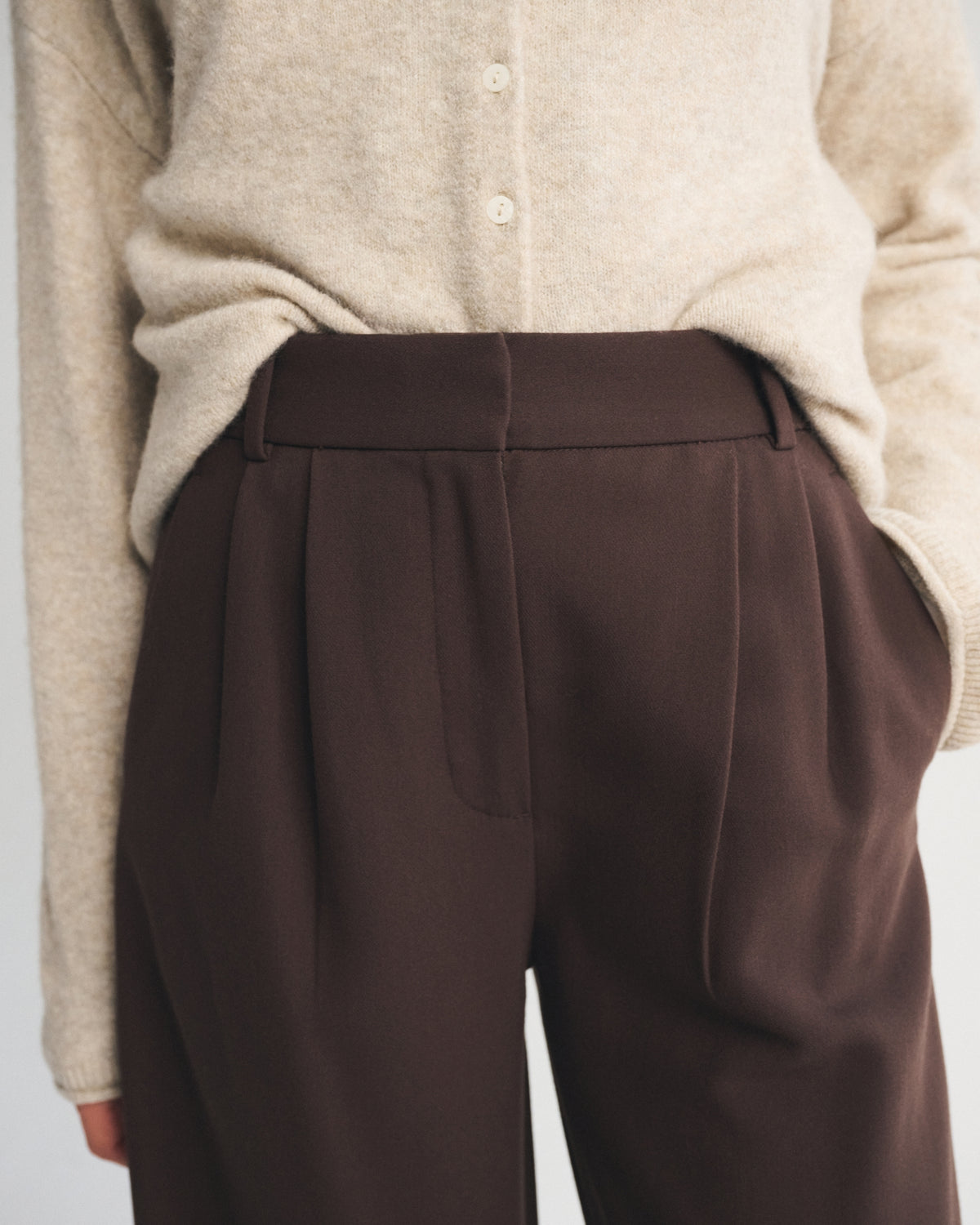 Abercrombie A&F Sloane Tailored Wide Leg Pant