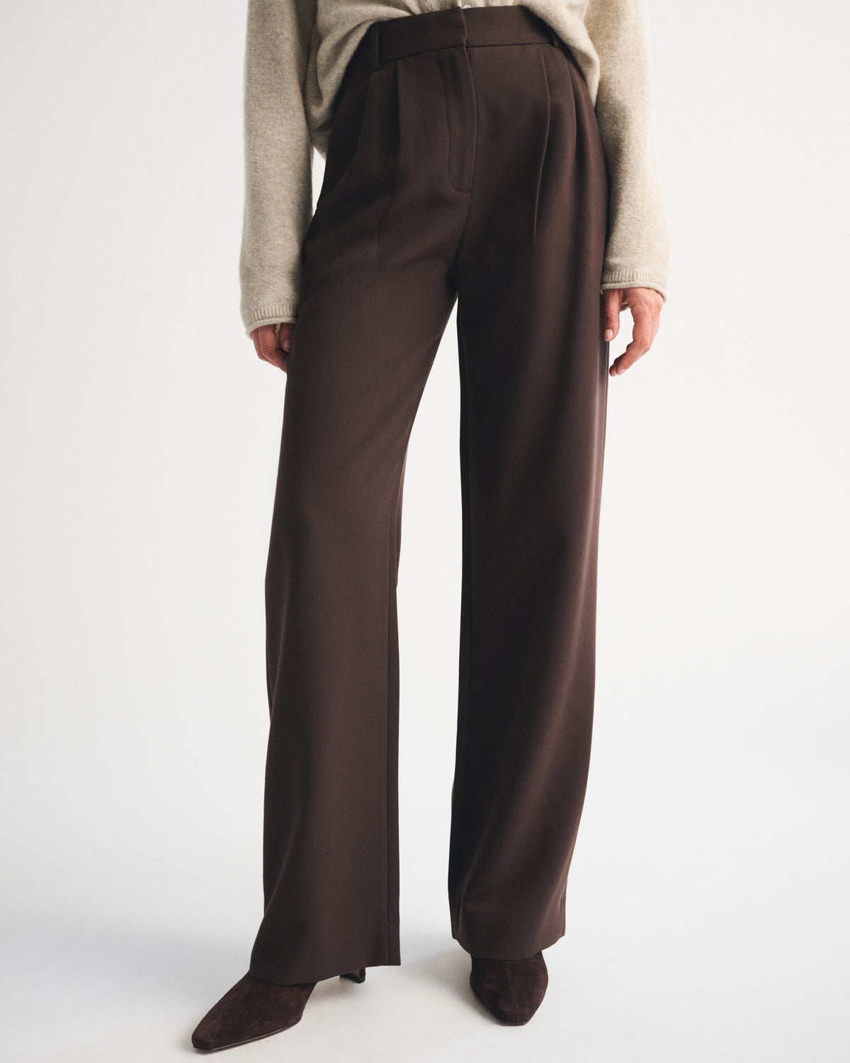 Abercrombie A&F Sloane Tailored Wide Leg Pant