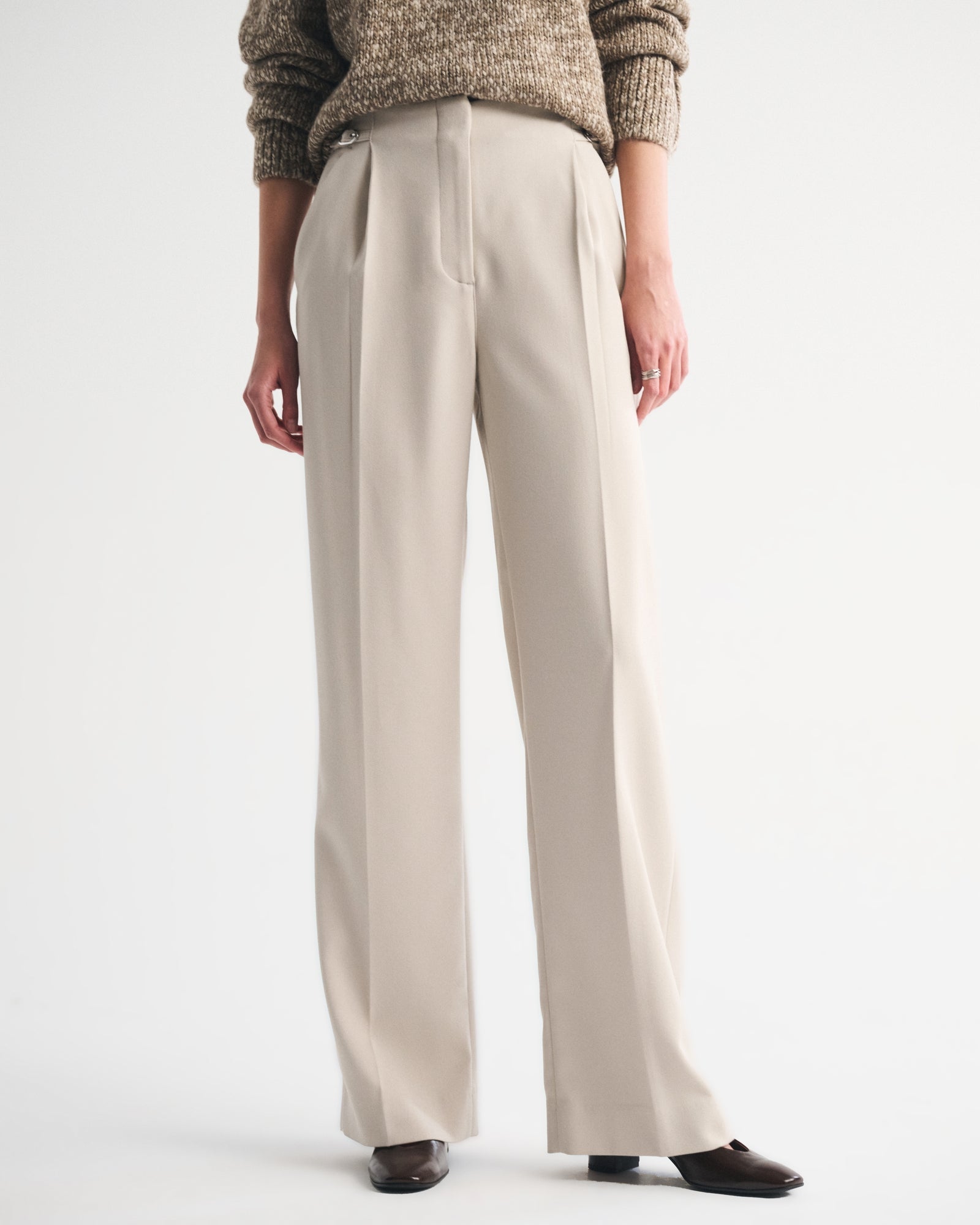 Abercrombie A&F Sloane Tailored Wide Leg Pant