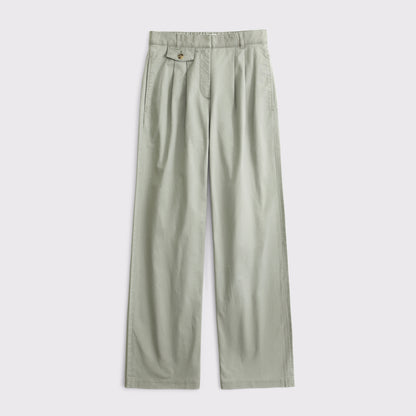 Abercrombie Curve Love A&F Sloane Chino Tailored Wide Leg Pant