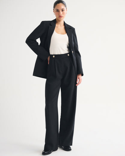 Abercrombie A&F Sloane Tailored Wide Leg Pant