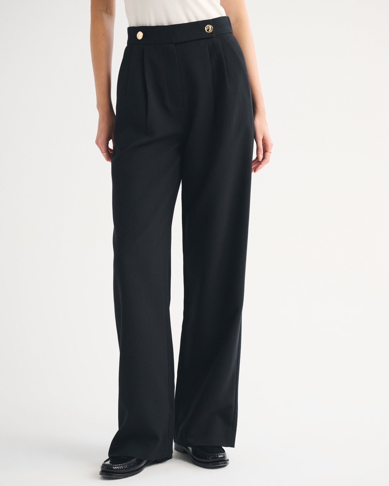 Abercrombie A&F Sloane Tailored Wide Leg Pant