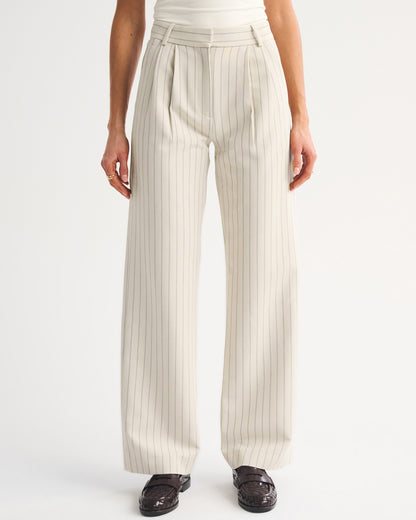 Abercrombie A&F Sloane Tailored Wide Leg Pant