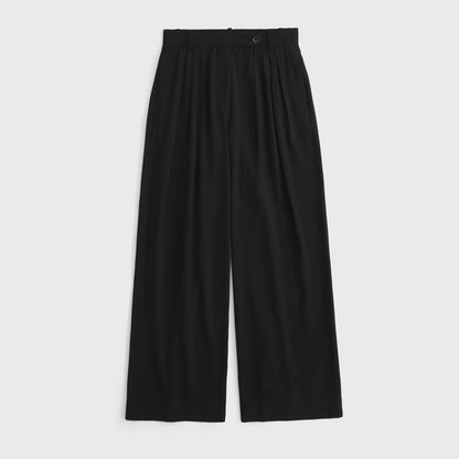Abercrombie Curve Love High Rise Crepe Tailored Palazzo Pant