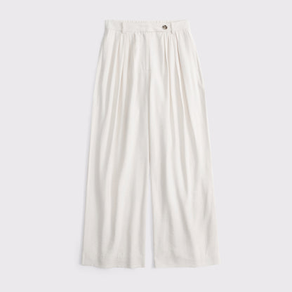 Abercrombie Curve Love High Rise Crepe Tailored Palazzo Pant