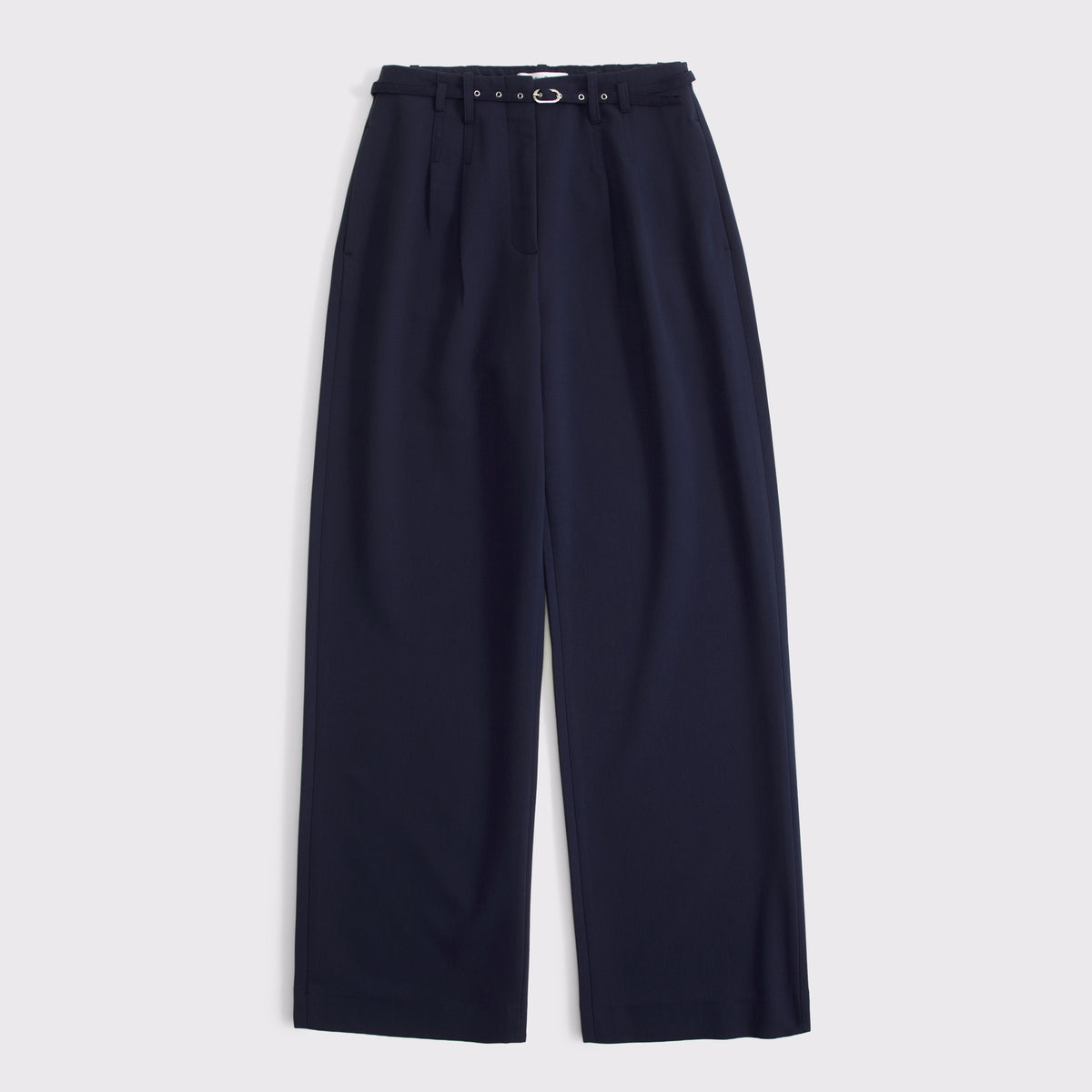 Abercrombie Curve Love A&F Sloane Tailored Hardware Wide Leg Pant