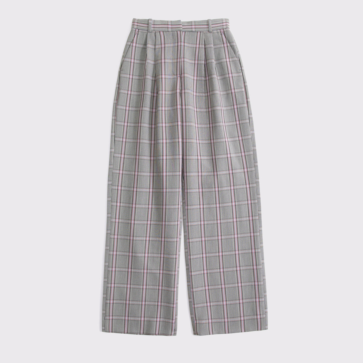 Abercrombie Curve Love A&F Sloane Tailored Hardware Wide Leg Pant
