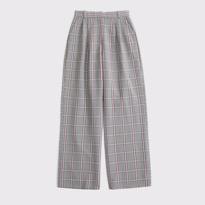 Abercrombie Curve Love A&F Sloane Tailored Hardware Wide Leg Pant