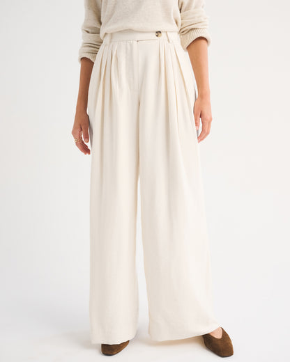 Abercrombie High Rise Crepe Tailored Palazzo Pant