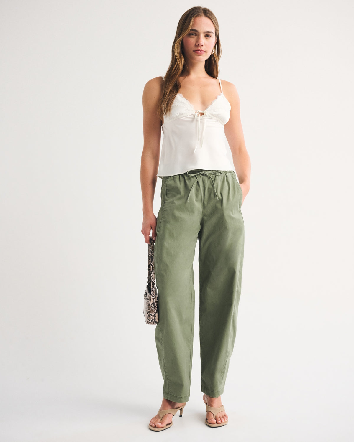 Abercrombie Twill Barrel Pull-On Pant
