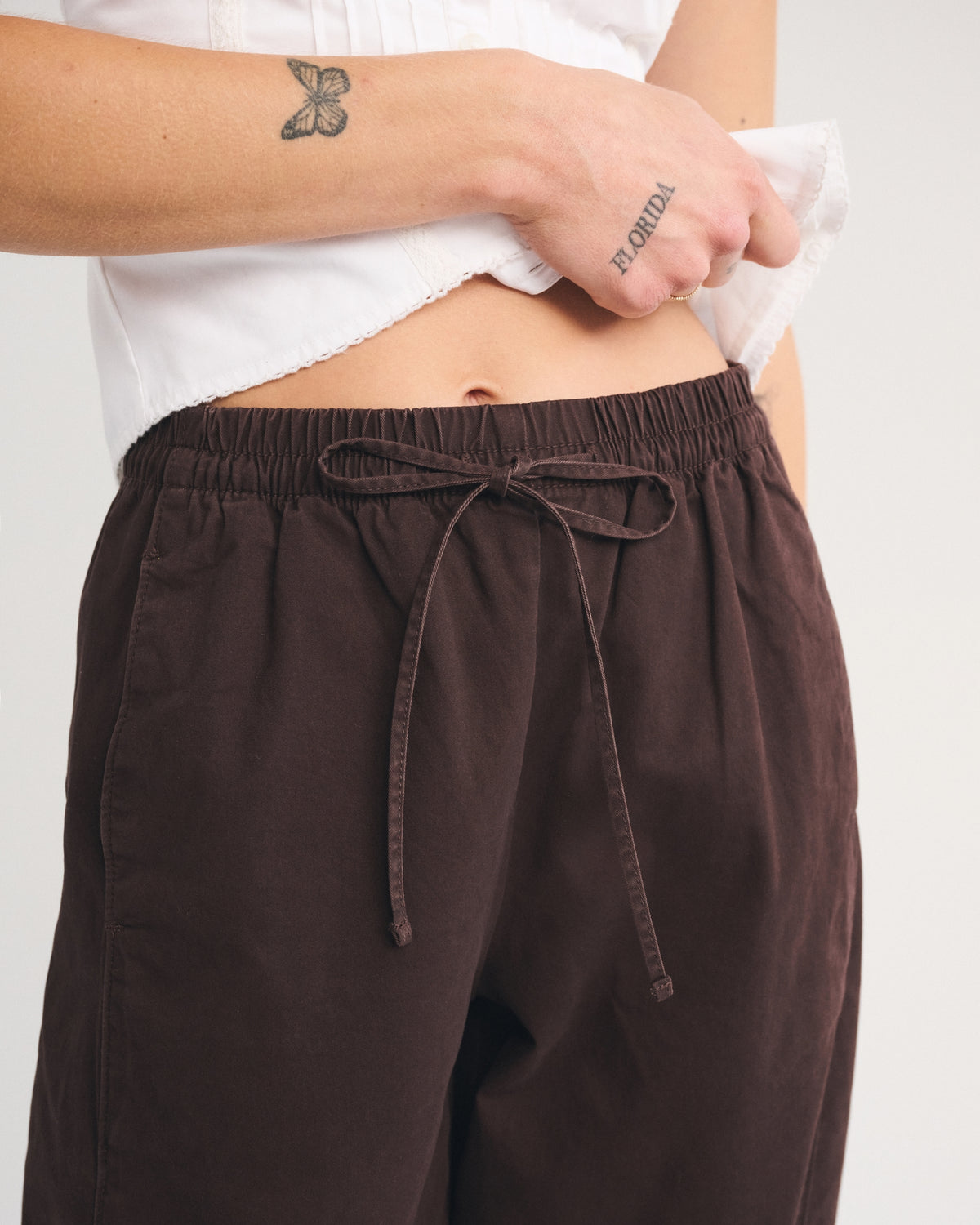 Abercrombie Twill Barrel Pull-On Pant