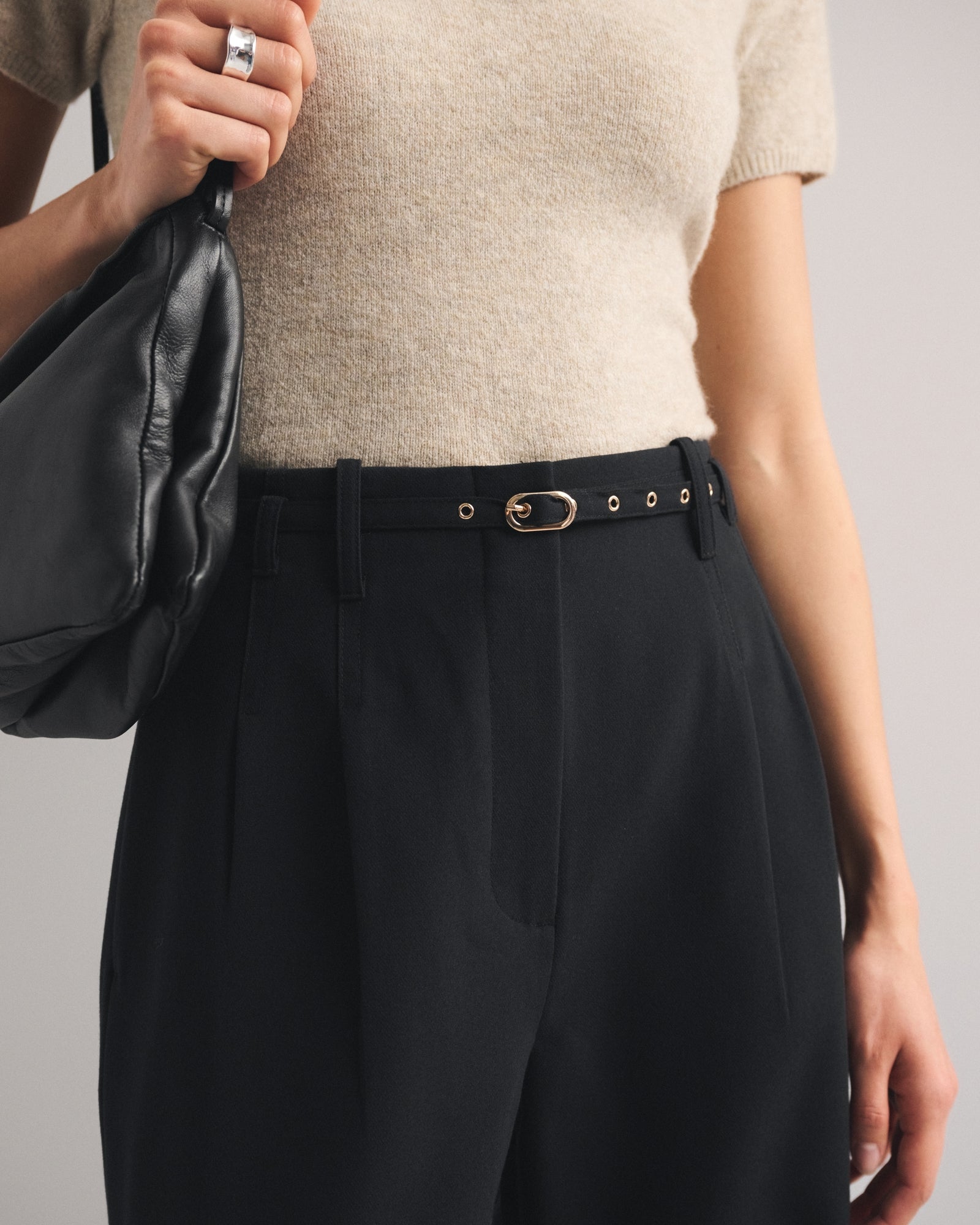 Abercrombie A&F Sloane Tailored Wide Leg Pant