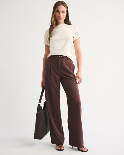 Abercrombie A&F Sloane Tailored Wide Leg Pant