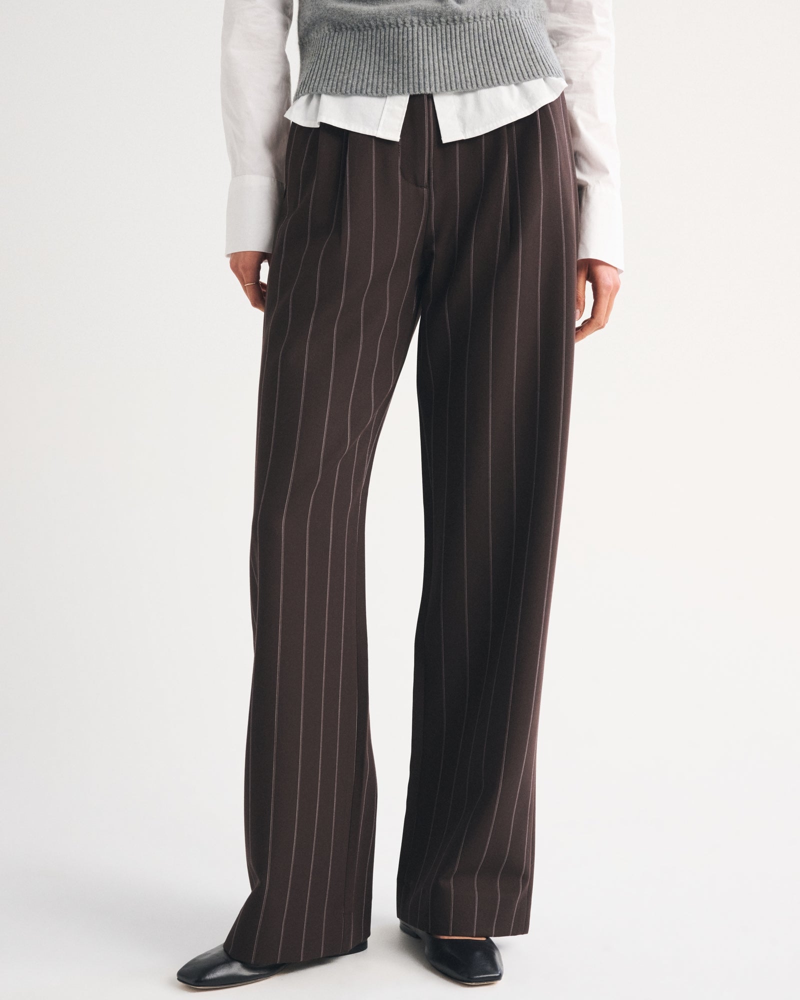 Abercrombie A&F Sloane Tailored Wide Leg Pant