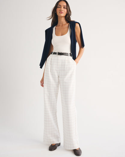 Abercrombie A&F Sloane Tailored Wide Leg Pant