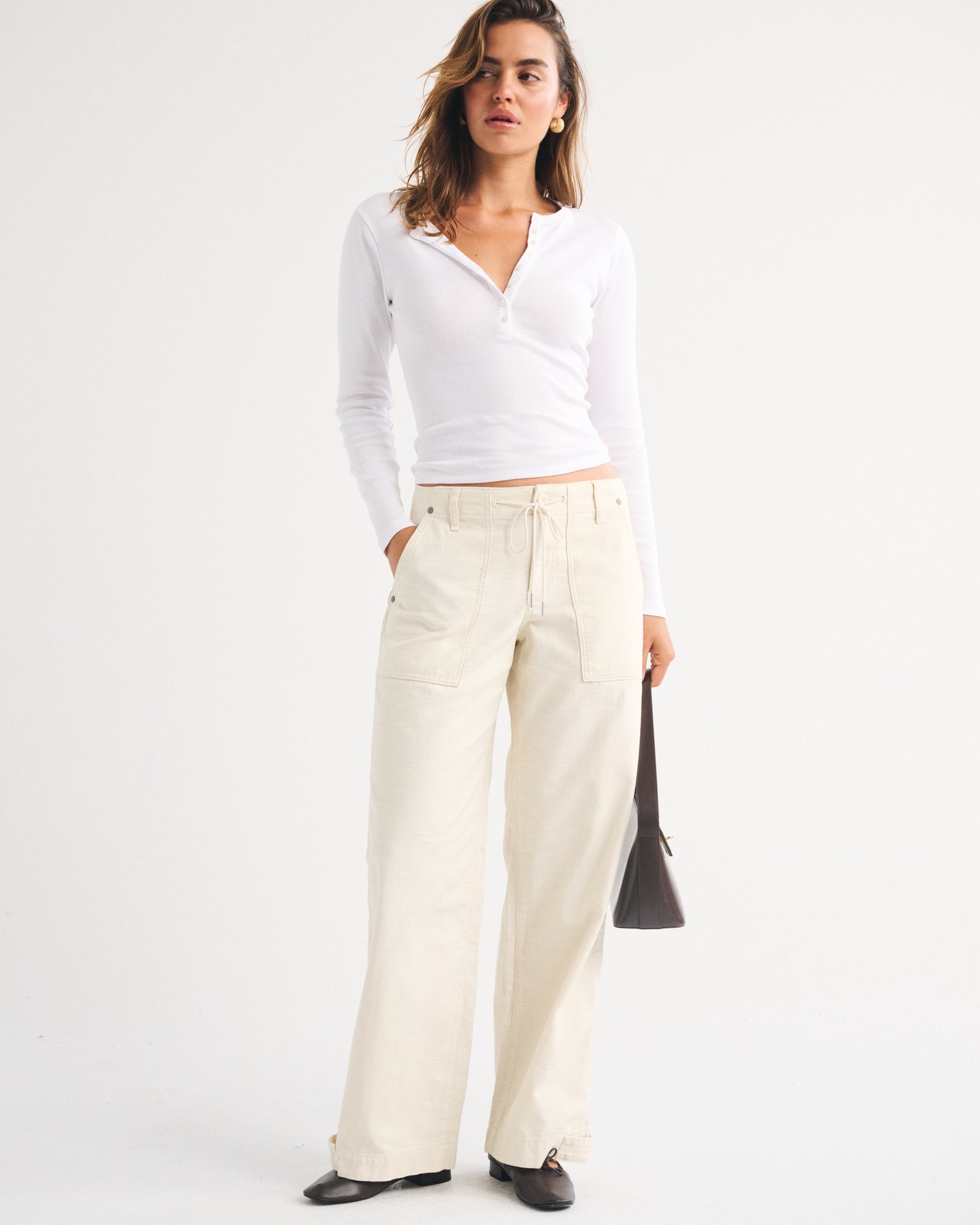 Abercrombie 100% Cotton Low Rise Ultra Loose Weekender Pant