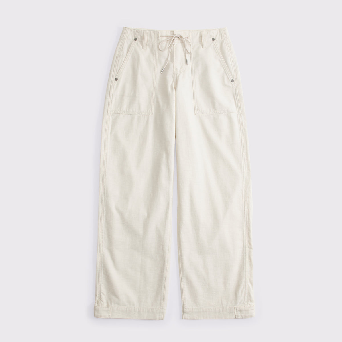Abercrombie 100% Cotton Curve Love Low Rise Ultra Loose Weekender Pant