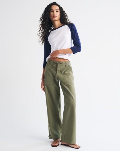 Abercrombie 100% Cotton Low Rise Ultra Loose Weekender Pant