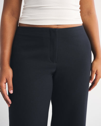 Abercrombie Curve Love Clean Waist Low Rise Tailored Wide Leg Pant