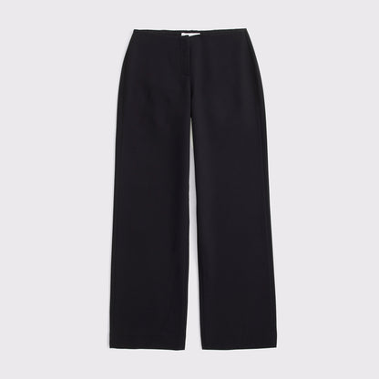 Abercrombie Curve Love Clean Waist Low Rise Tailored Wide Leg Pant
