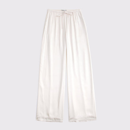 Abercrombie A&F Gemma Satin Wide Leg Pull-On Pant