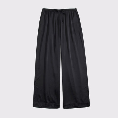 Abercrombie A&F Gemma Satin Wide Leg Pull-On Pant