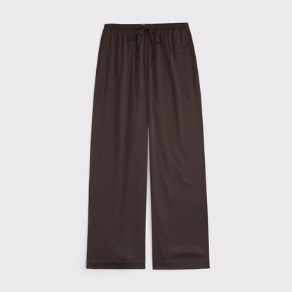 Abercrombie A&F Gemma Satin Wide Leg Pull-On Pant