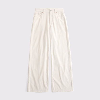 Abercrombie Corduroy High Rise Wide Leg Pant