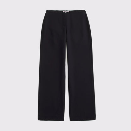 Abercrombie Clean Waist Low Rise Tailored Wide Leg Pant