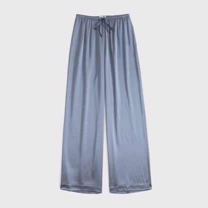 Abercrombie A&F Gemma Satin Wide Leg Pull-On Pant
