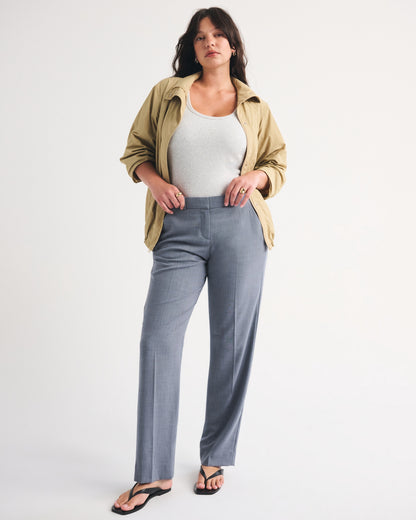 Abercrombie Curve Love Low Rise Tailored Straight Leg Pant