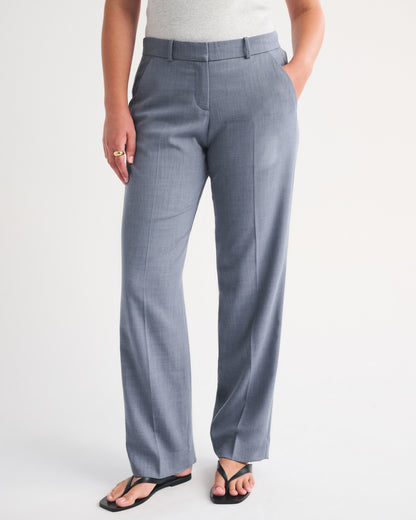 Abercrombie Curve Love Low Rise Tailored Straight Leg Pant