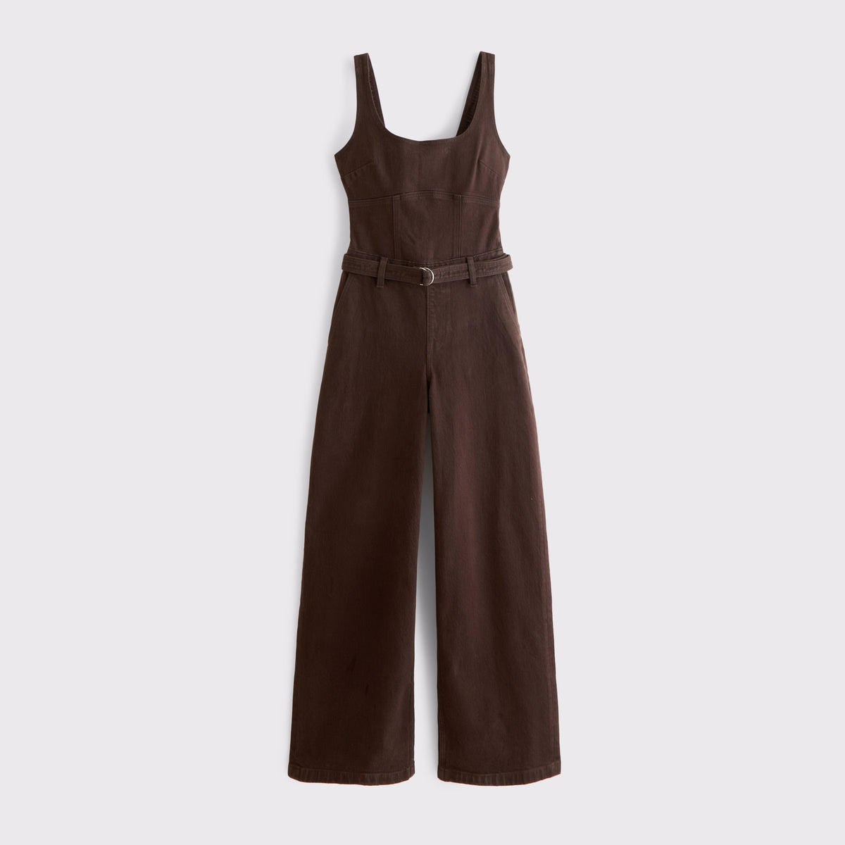 Abercrombie Belted Denim Jumpsuit