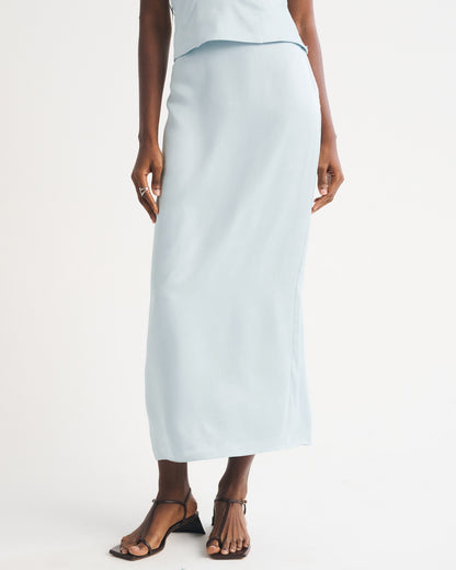 Abercrombie Mid Rise Satin Maxi Set Skirt