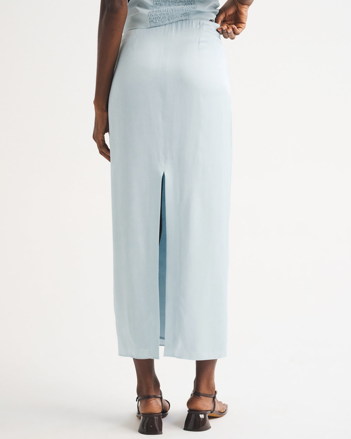 Abercrombie Mid Rise Satin Maxi Set Skirt