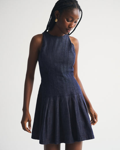 Abercrombie High Neck Chambray Mini Dress