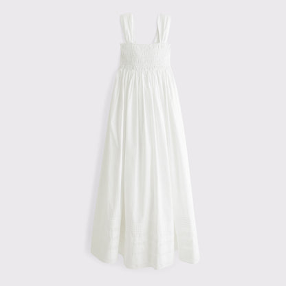 Abercrombie 100% Cotton A&F Sydney Smocked Maxi Dress