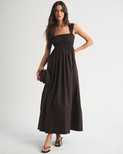 Abercrombie 100% Cotton A&F Sydney Smocked Maxi Dress