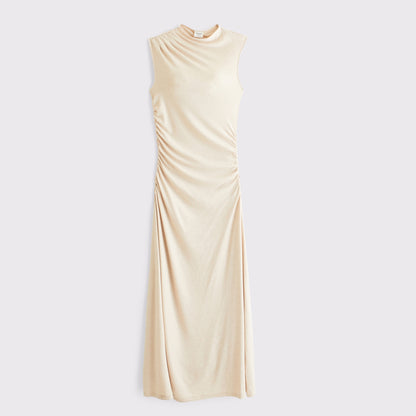 Abercrombie Fine Wool-Blend Mock Neck Maxi Dress