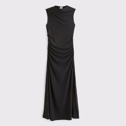 Abercrombie Fine Wool-Blend Mock Neck Maxi Dress