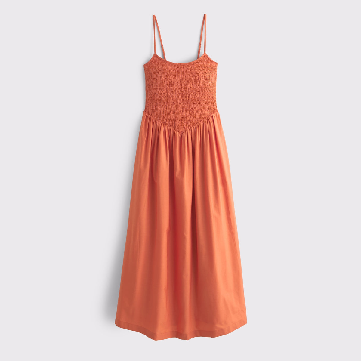 Abercrombie A&F Sydney Smocked Dipped-Waist Midi Dress
