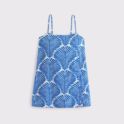 Abercrombie Linen-Blend Button Skort