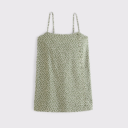 Abercrombie Linen-Blend Button Skort