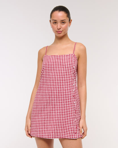 Abercrombie Linen-Blend Button Skort