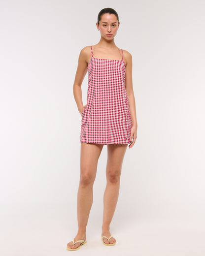 Abercrombie Linen-Blend Button Skort